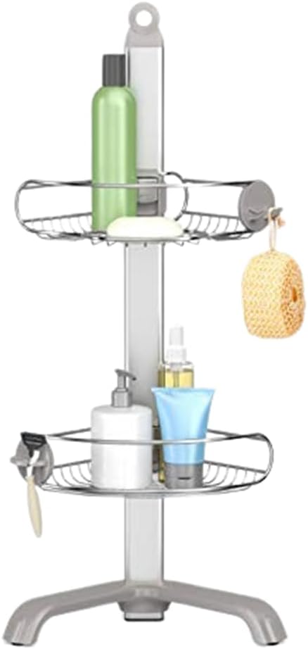 simplehuman Adjustable Shower Caddy, Stainless Steel and Anodized Aluminum