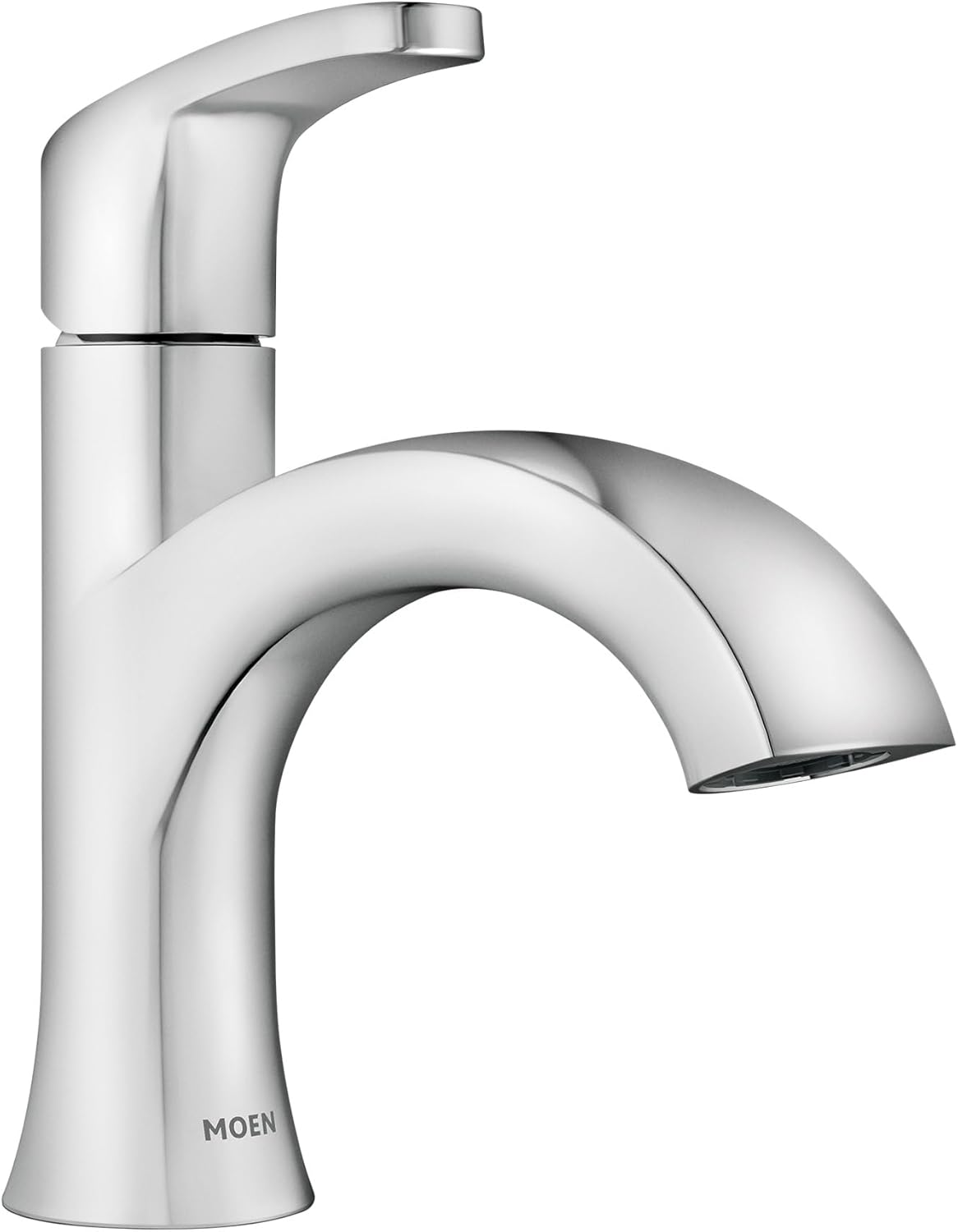 Moen Karis Spot Resist Brushed Nickel One-Handle Single Hole Bathroom Sink Faucet with Optional Deck Plate, 84346SRN