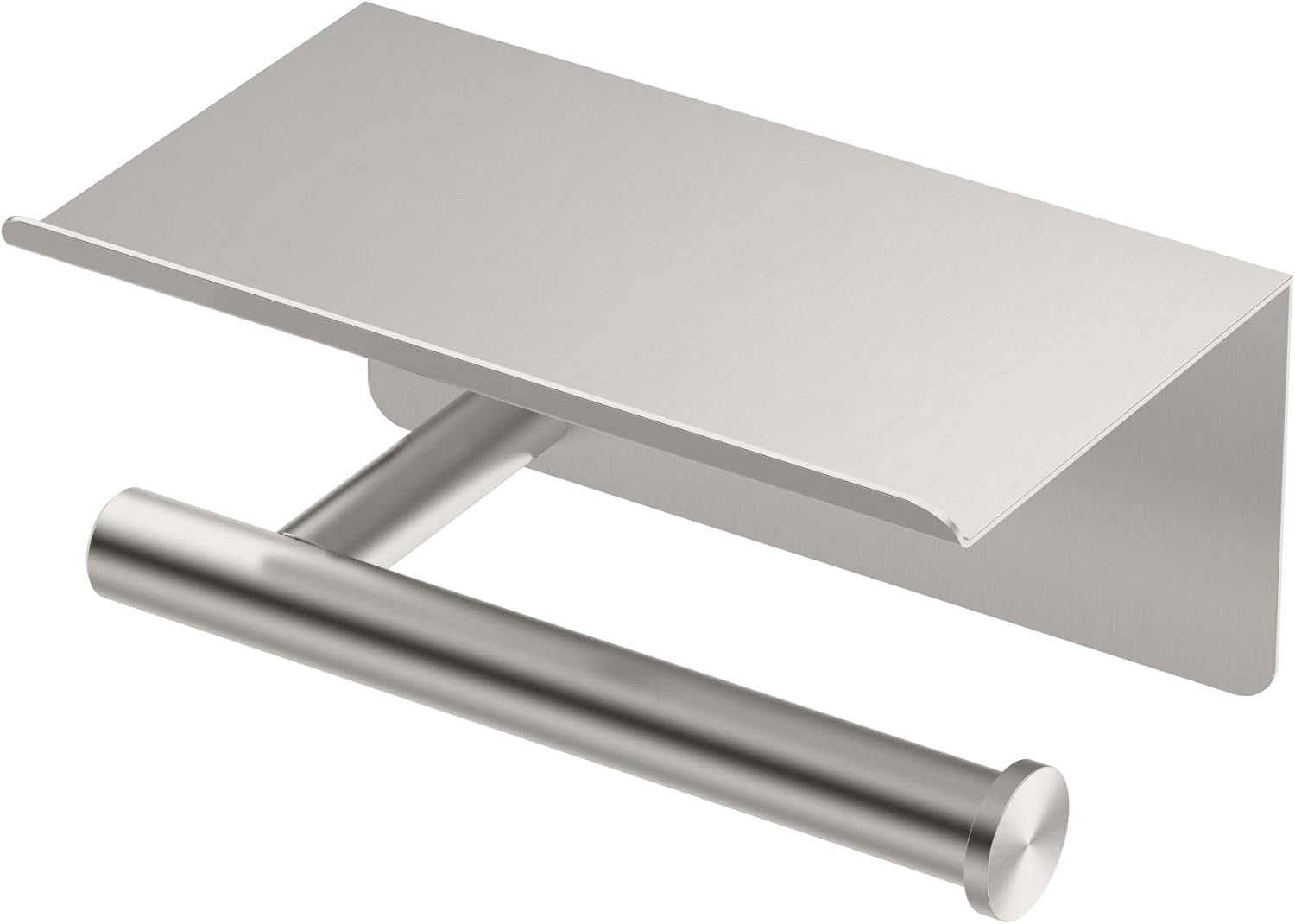 Gatco 1420 Latitude II Toilet Paper Holder with Shelf, Wall Mounted Bathroom Tissue Holder, Chrome