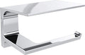 DELTA Pivotal Toilet Paper Holder With Shelf, Polished Chrome, Bathroom Accessories, 79956 6.93 x 3.94 x 3.5 Inches