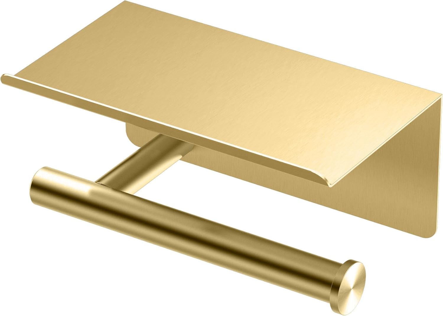 Gatco 1420 Latitude II Toilet Paper Holder with Shelf, Wall Mounted Bathroom Tissue Holder, Chrome