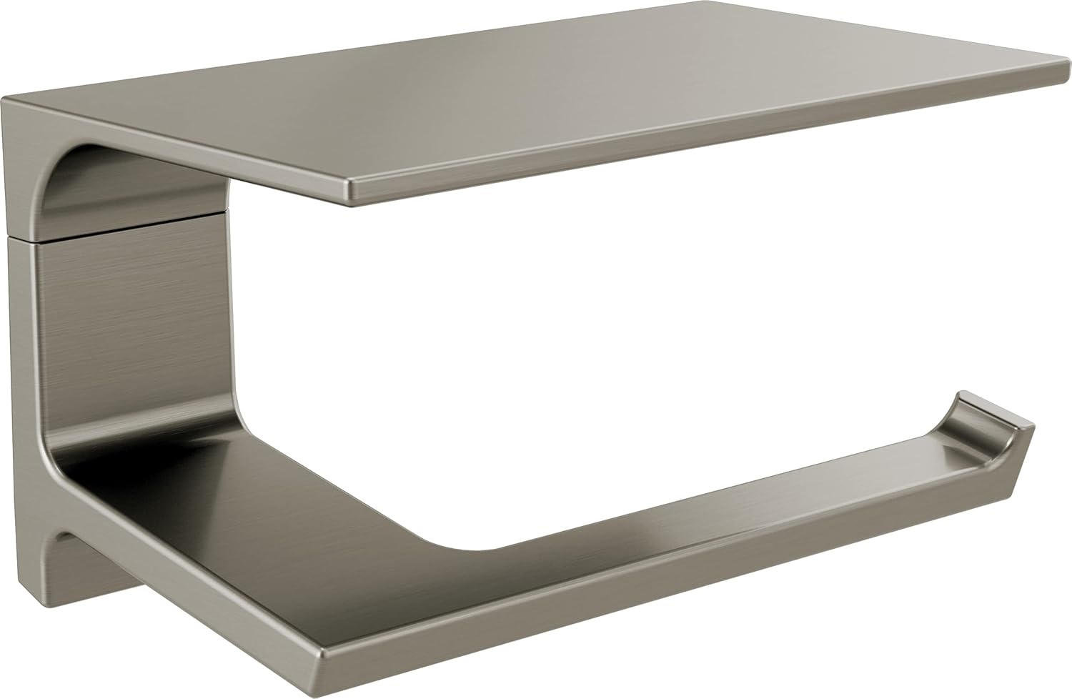 DELTA Pivotal Toilet Paper Holder With Shelf, Polished Chrome, Bathroom Accessories, 79956 6.93 x 3.94 x 3.5 Inches