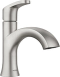 Moen Karis Spot Resist Brushed Nickel One-Handle Single Hole Bathroom Sink Faucet with Optional Deck Plate, 84346SRN