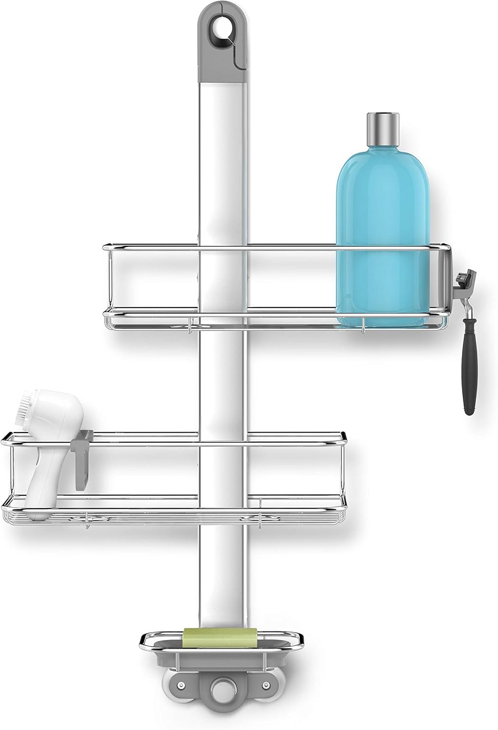 simplehuman Adjustable Shower Caddy, Stainless Steel and Anodized Aluminum